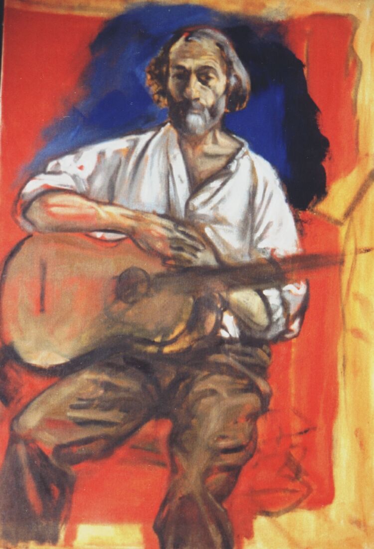 Portrait: Oil on canvas. Rojelio, French, Jewish philosopher. 